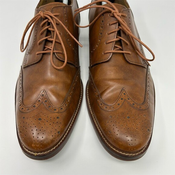 Cole Haan Men\'s Brown Wingtip Brogue Oxford Dress Shoes Lace-Up Classic Size 14 main image 10
